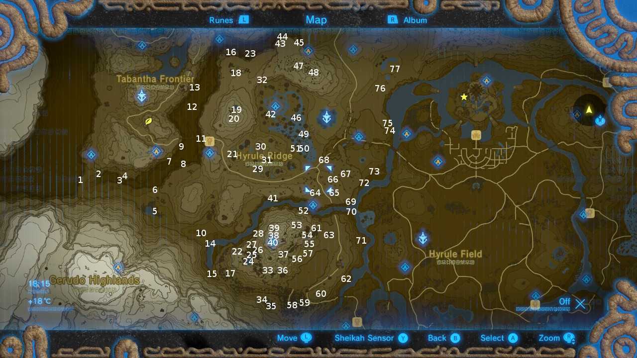 Interactive Legend Of Zelda Breath Of The Wild Map Kloartof