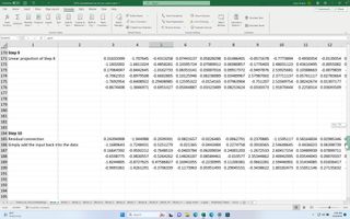 GPT-2 in an Excel spreadsheet