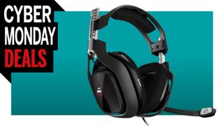 "Cyber Monday deals" banner with the Astro gaming A40 TR Wired headset