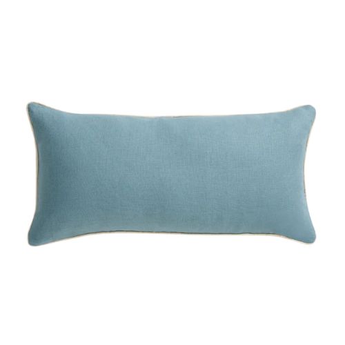 Lagoon &amp;amp; Cr&amp;egrave;me Piped Lumbar Cushion Cover