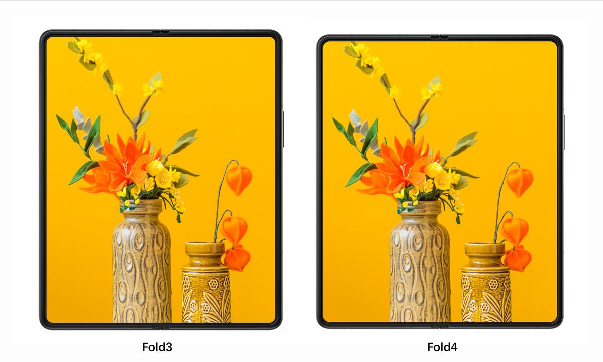 Samsung Galaxy Z Fold 4 main screen comparison leak - 1
