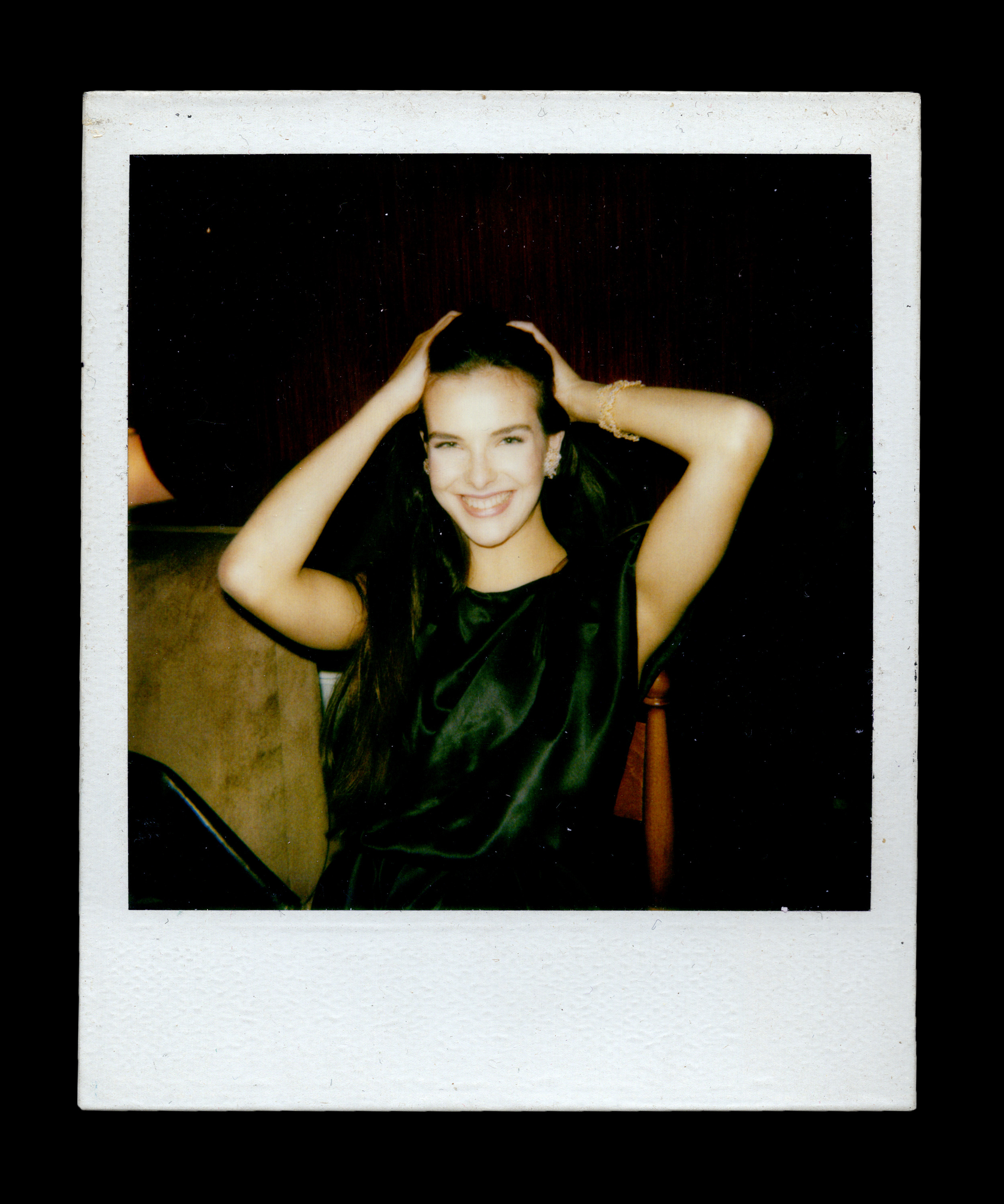 polaroids of people at a party