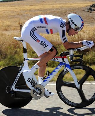 Bradley Wiggins, third on stage, Vuelta a Espana 2011, stage 10 ITT