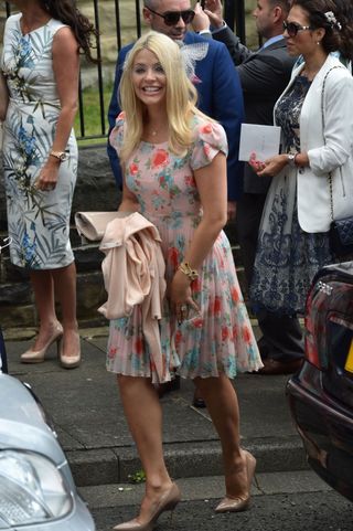 Holly Willoughby attending the wedding of Declan Donnelly and Ali Astall in Newcastle.
