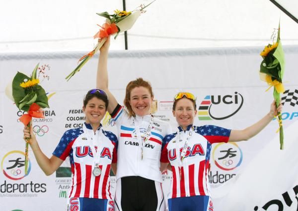 The elite women's podium