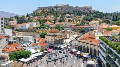 View of the Acropolis in Athens