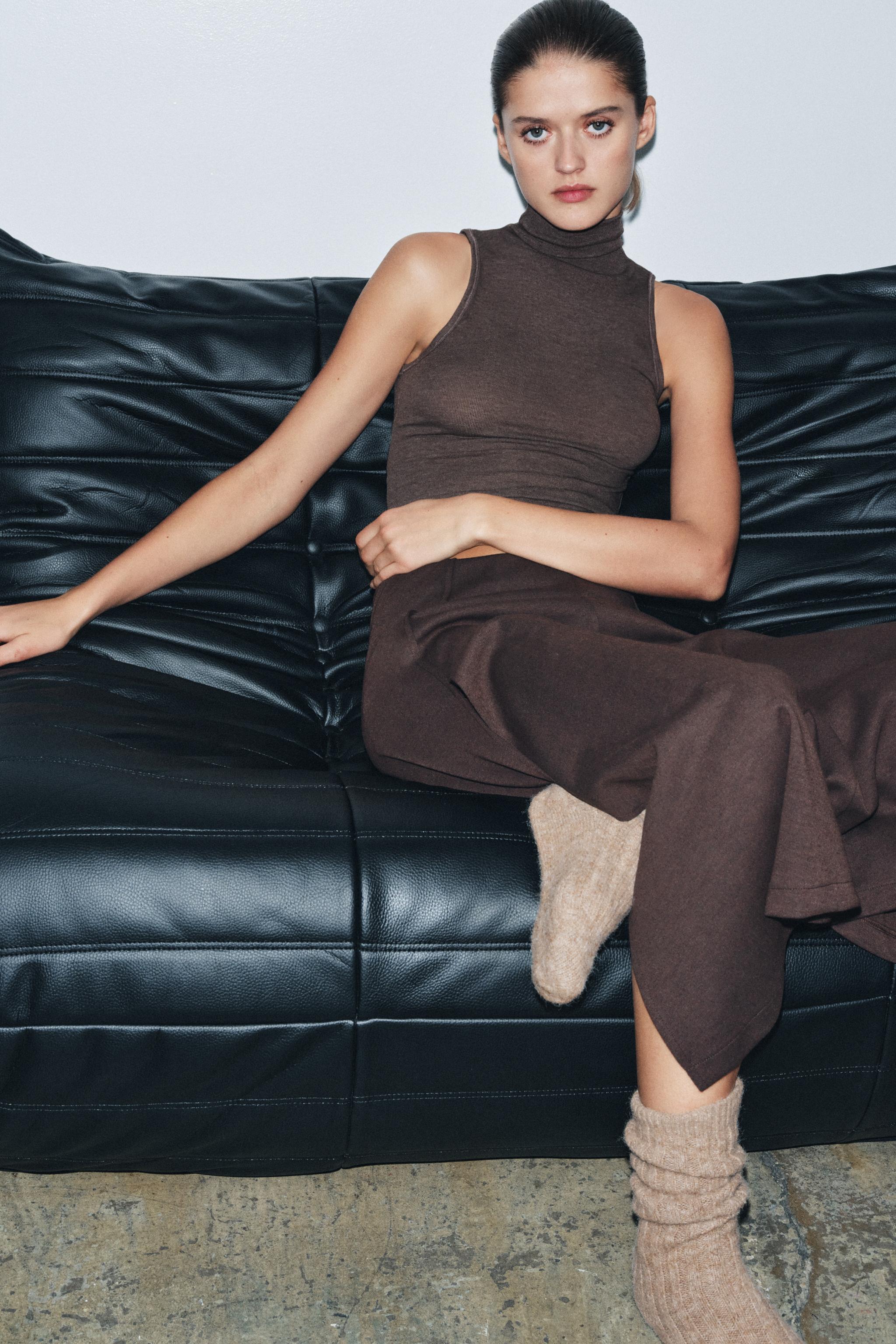 Mock Neck Sleeveless Top