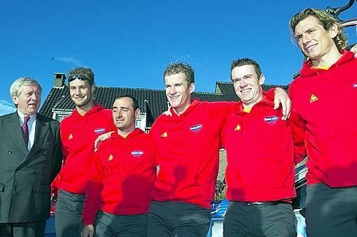 The team's top guns (L to R): Tom Boonen, Paolo Bettini, Michael Rogers, Nick Nuyens, Filippo Pozzato