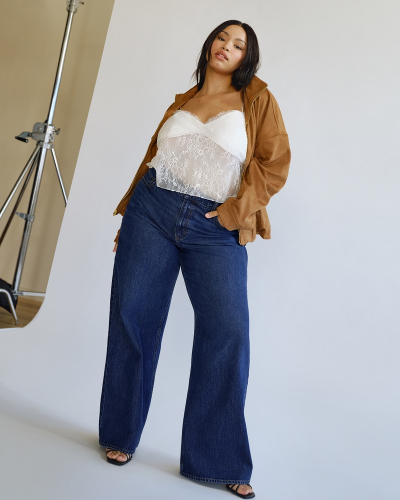 Curve Love High Rise Wide Leg Jean