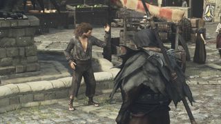 Dragon's Dogma 2 A Beggar's Tale watching Albert in the square