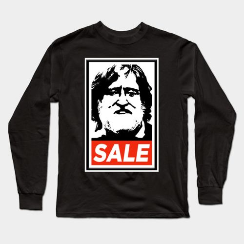 Gabe Newell Steam Sale long sleeve t-shirt