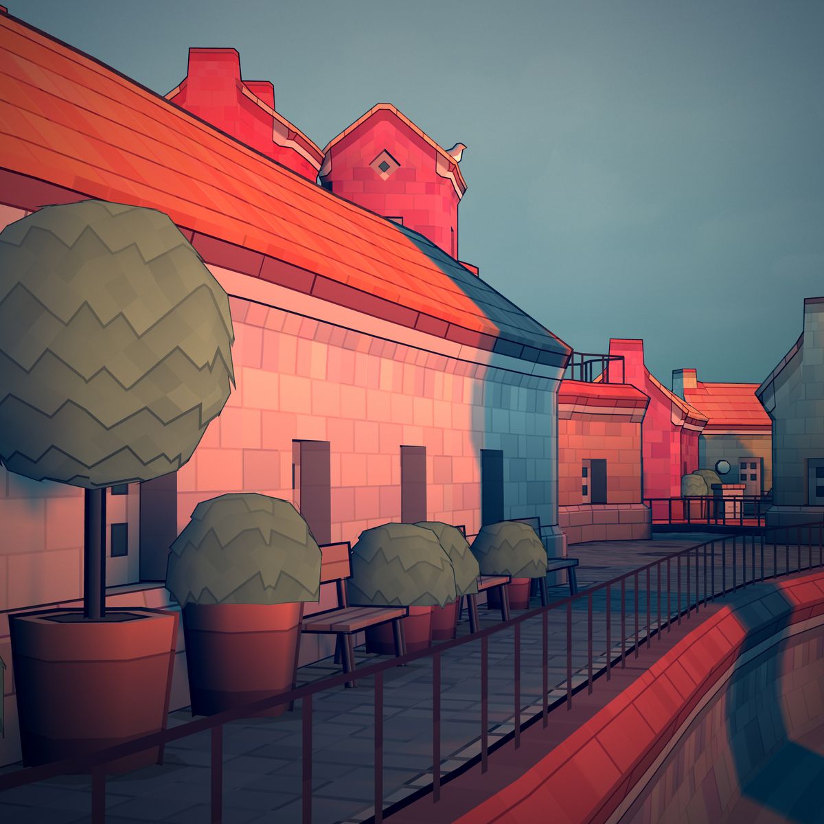 Townscaper town from various angles