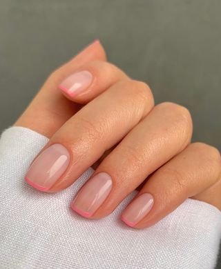 @raelondonnails pink French tips