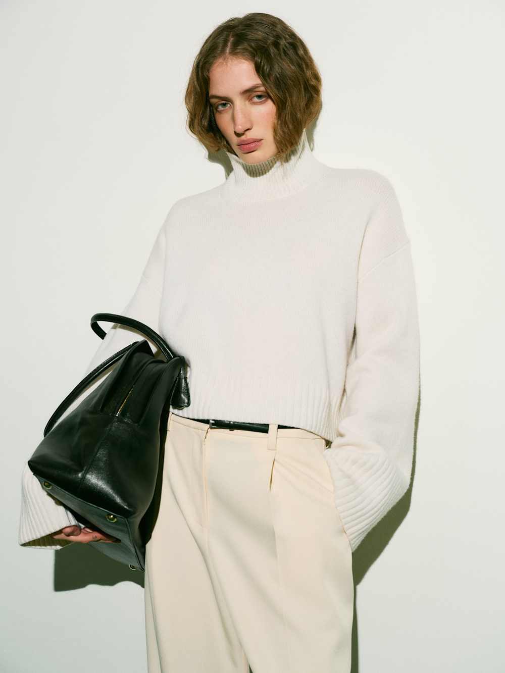 March Regenerative Wool Cropped Turtleneck