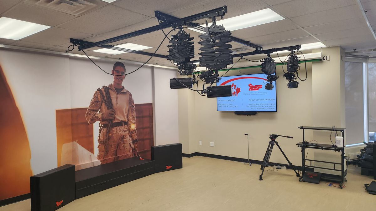 The Canadian Forces Morale and Welfare Services Human Performance Lab powered by Visionary AV solutions. 