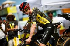 Tour De France 2026 - Stage 1Jonas Vingegaard of Team Visma | Lease a Bike competes during the Grand Depart Barcelone 2026 at Stage 1 Team Time Trial, covering 19.6 km from Barcelona to Barcelona, 