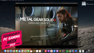 Metal Gear Solid V being played in Parallels Desktop on a M1 Mac mini