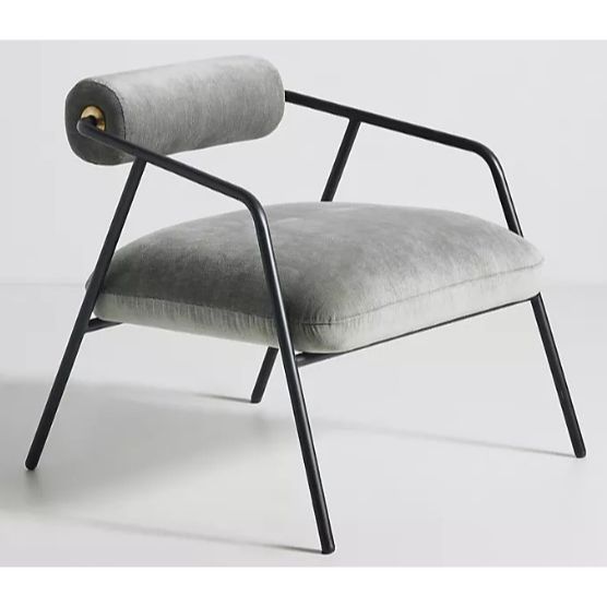 modern velvet armchair