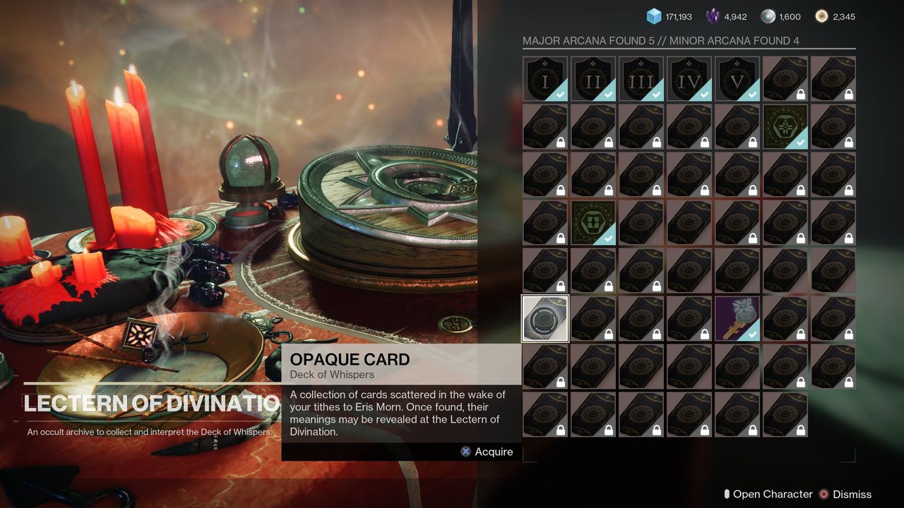 Destiny 2 Opaque Cards - Minor Arcana