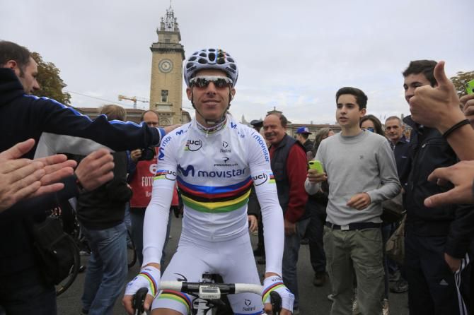 Rui Costa (Movistar) makes his first appearance as World champion