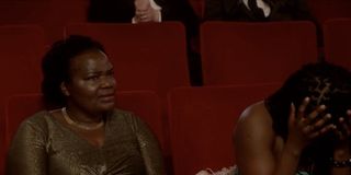 Daniel Kaluuya's mom and sister during 2021 Oscars