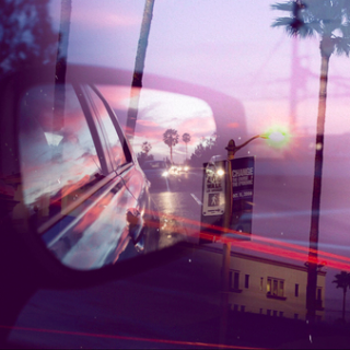 Mode of transport, Automotive mirror, Glass, Automotive lighting, Arecales, Windshield, Magenta, Rear-view mirror, Automotive window part, Automotive side-view mirror, 