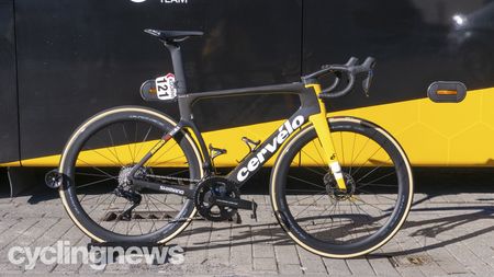 Tiesj Benoot's Cervelo S5 aero bike at Kuurne Brussel Kuurne