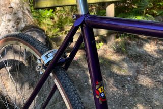 Woodrup Path Racer seat tube, crest and rear brake