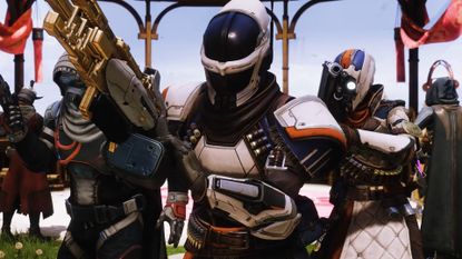 Destiny 2 Guardians in white armor