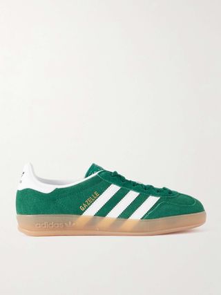 Gazelle Indoor Pro Leather-Trimmed Suede Sneakers