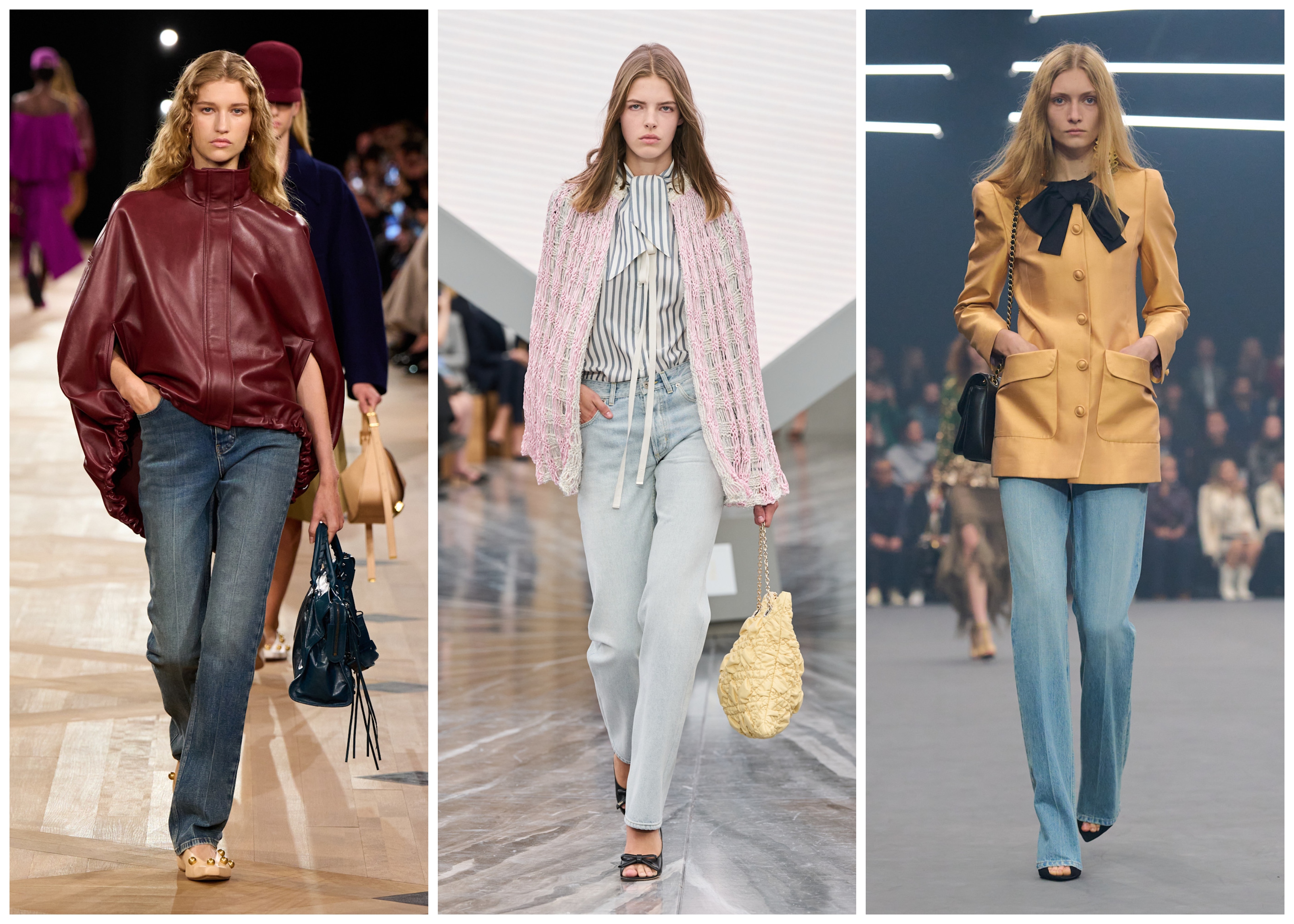 cigarette jeans on the runways of balenciaga, dior, and valentino