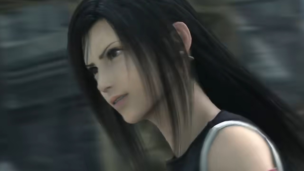 Tifa Lockhart wearing black in Final Fantasy VII Advent Children