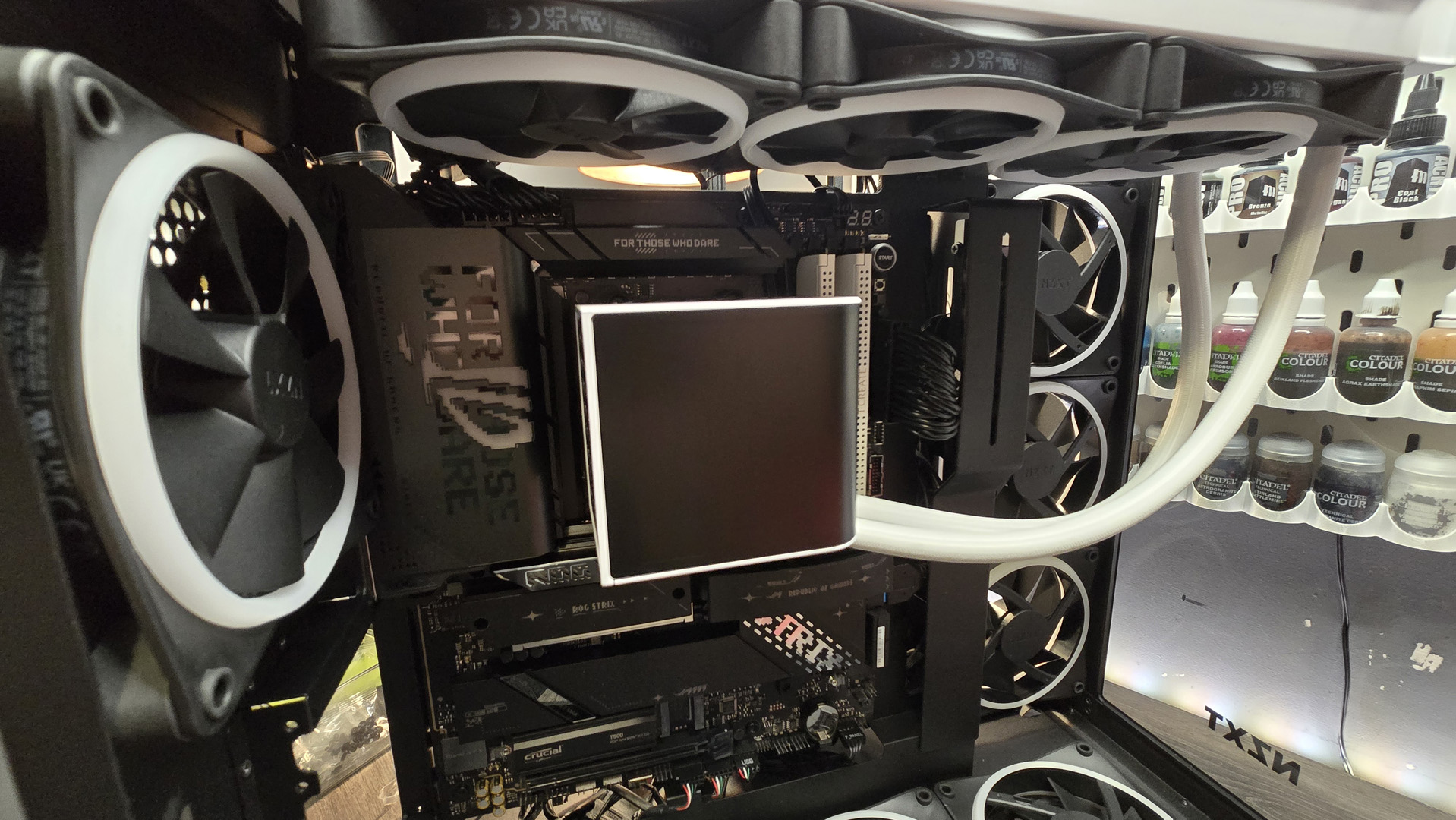 The various steps to building a gaming PC, from installing the CPU and GPU to cable management.