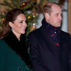 Catherine, Duchess of Cambridge and Prince William, Duke of Cambridge attend an event to thank local volunteers and key workers from organisations and charities in Berkshire, who will be volunteering or working to help others over the Christmas period in the quadrangle of Windsor Castle on December 8, 2020 in Windsor, England.