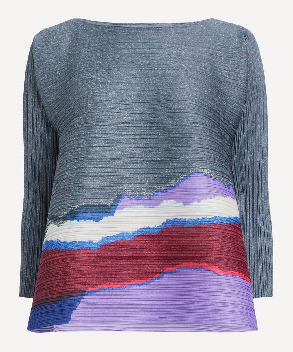 Grainy Colours Pleated Top