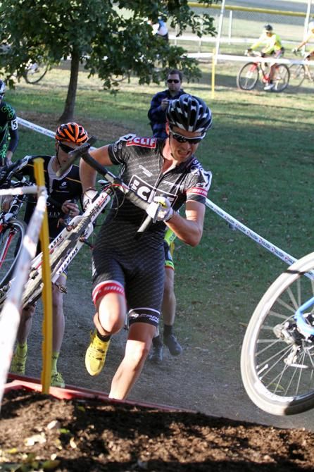 Riders battle the course.