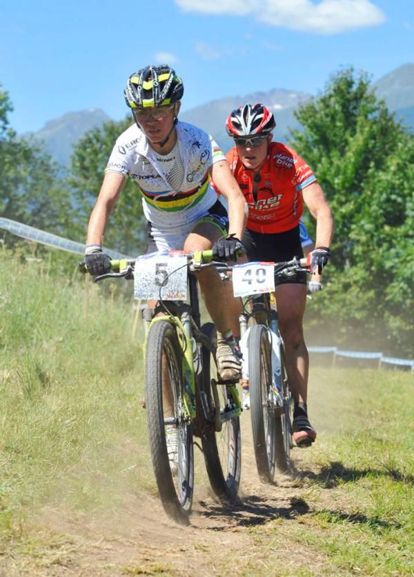 Irina Kalentieva (Topeak Ergon) and Katherine Compton (Planet Bike)