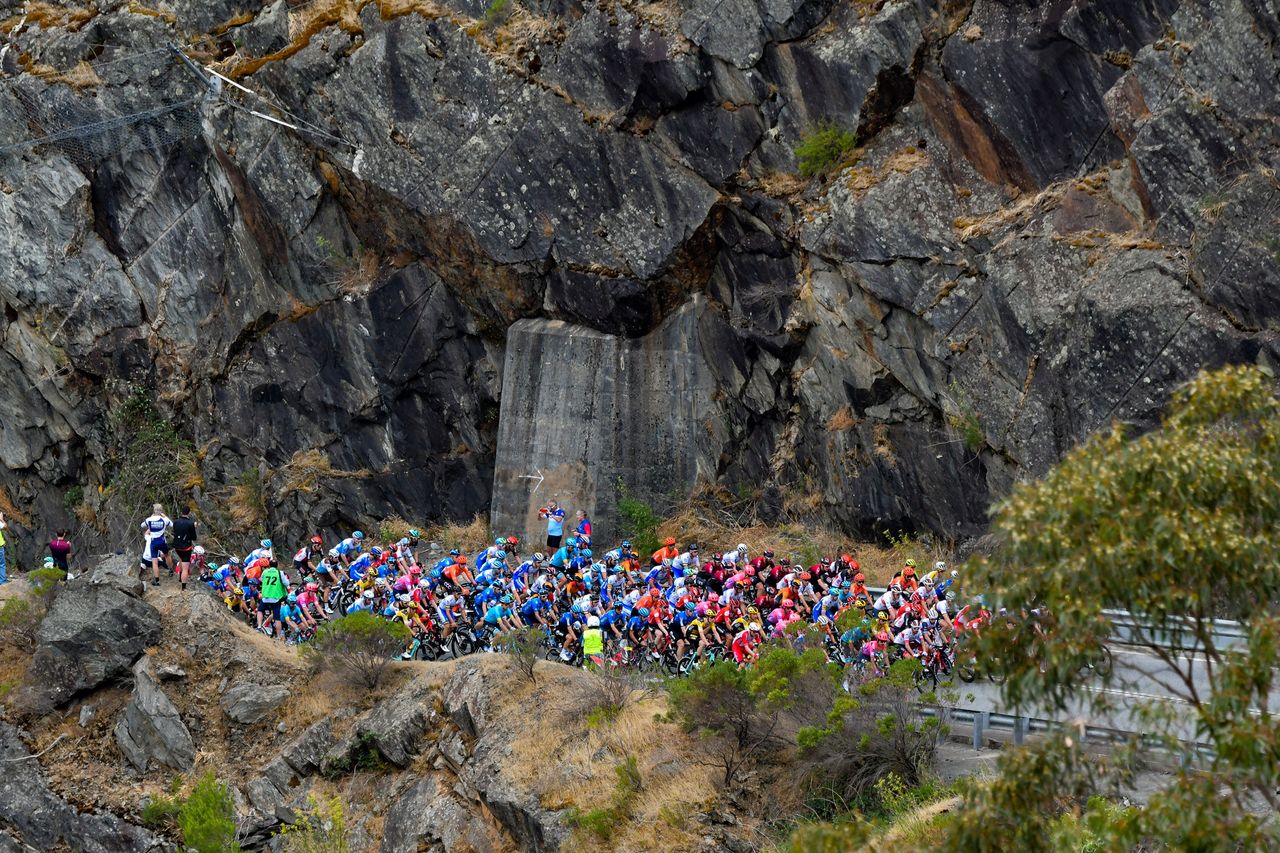 The Tour Down Under peloton