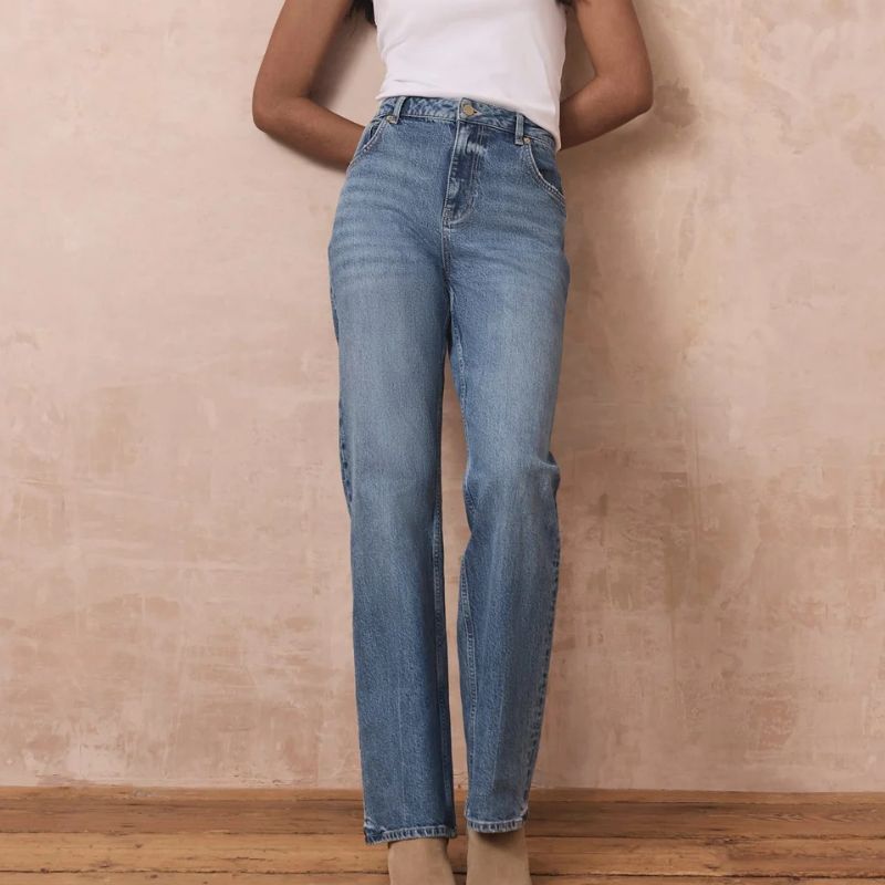 Mint Velvet , Mid Indigo 90s Straight Jeans
