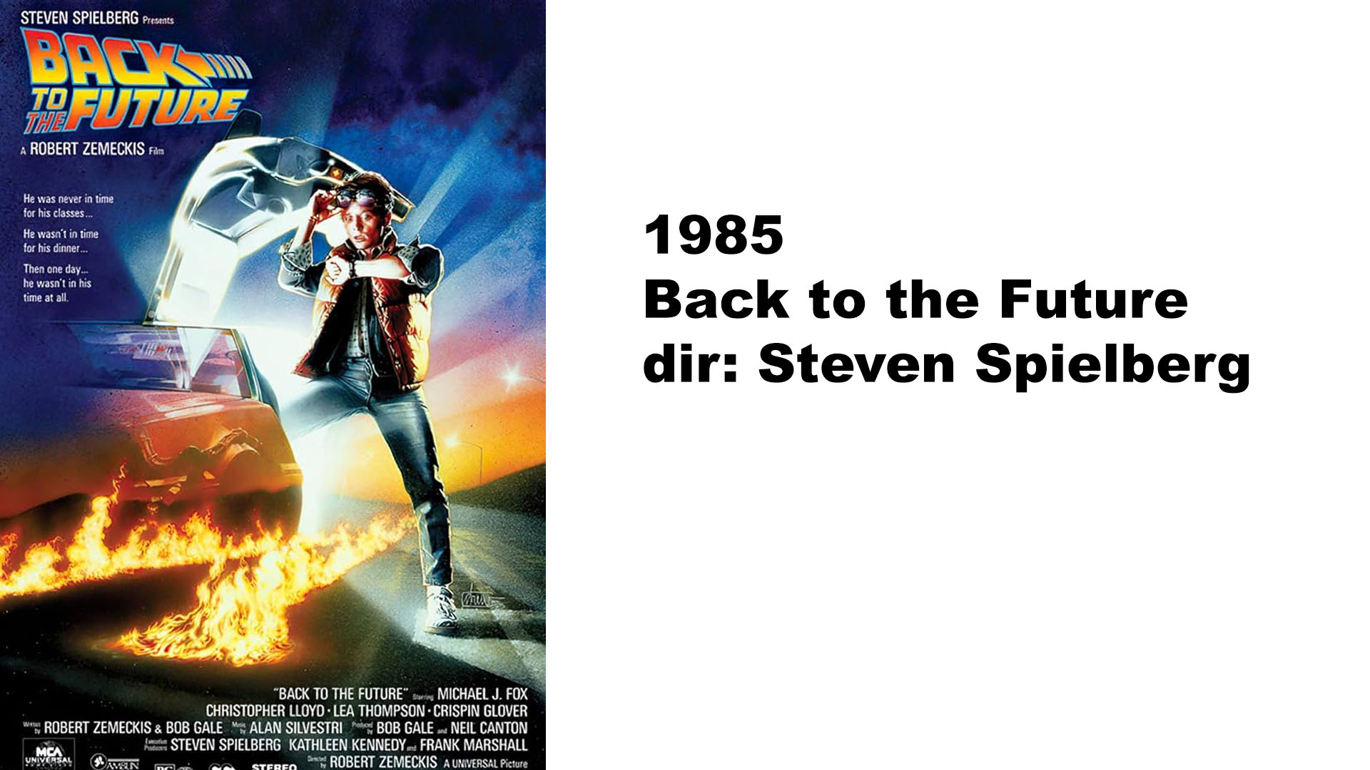 Back to the Future poster
