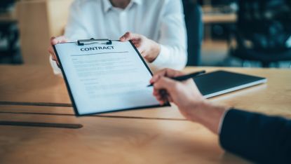 Point of view of someone signing a business contract