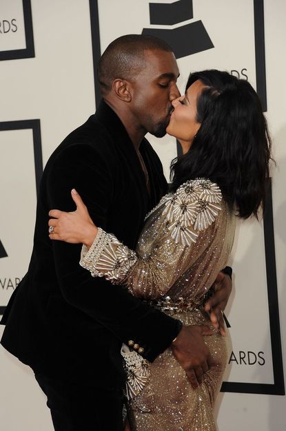 Kanye West and Kim Kardashian 