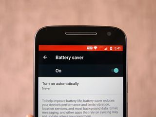 Moto G4 Plus battery saver