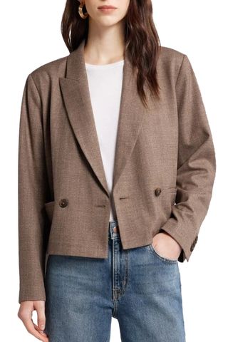 Double Breasted Crop Blazer