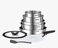 Tefal Ingenio Emotion Stainless Steel Frying and Saucepan Set, 10 Piece | £158