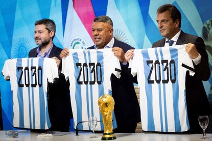 Argentine officials following the World Cup announcement