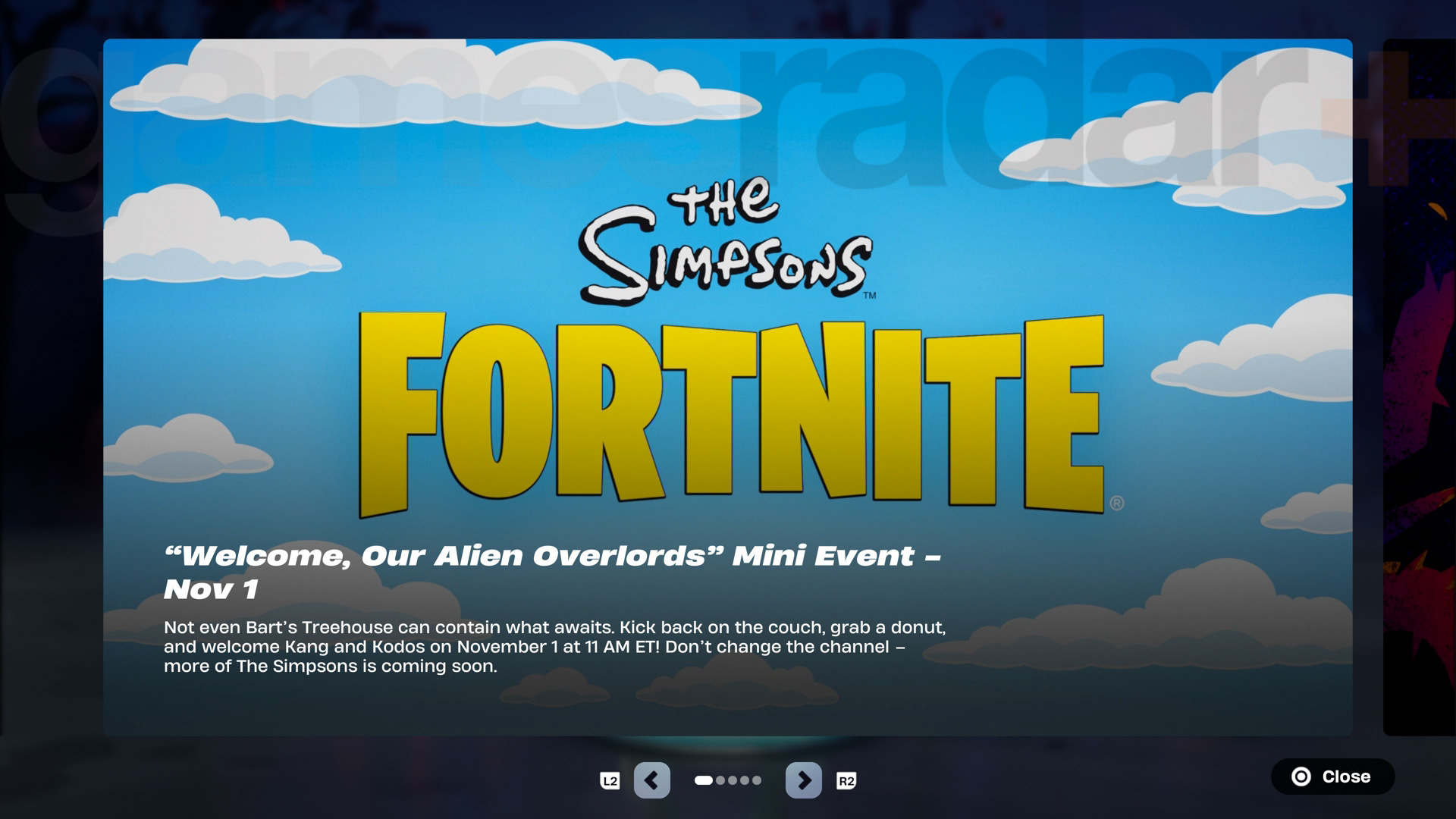 Fortnite The Simpsons live event description