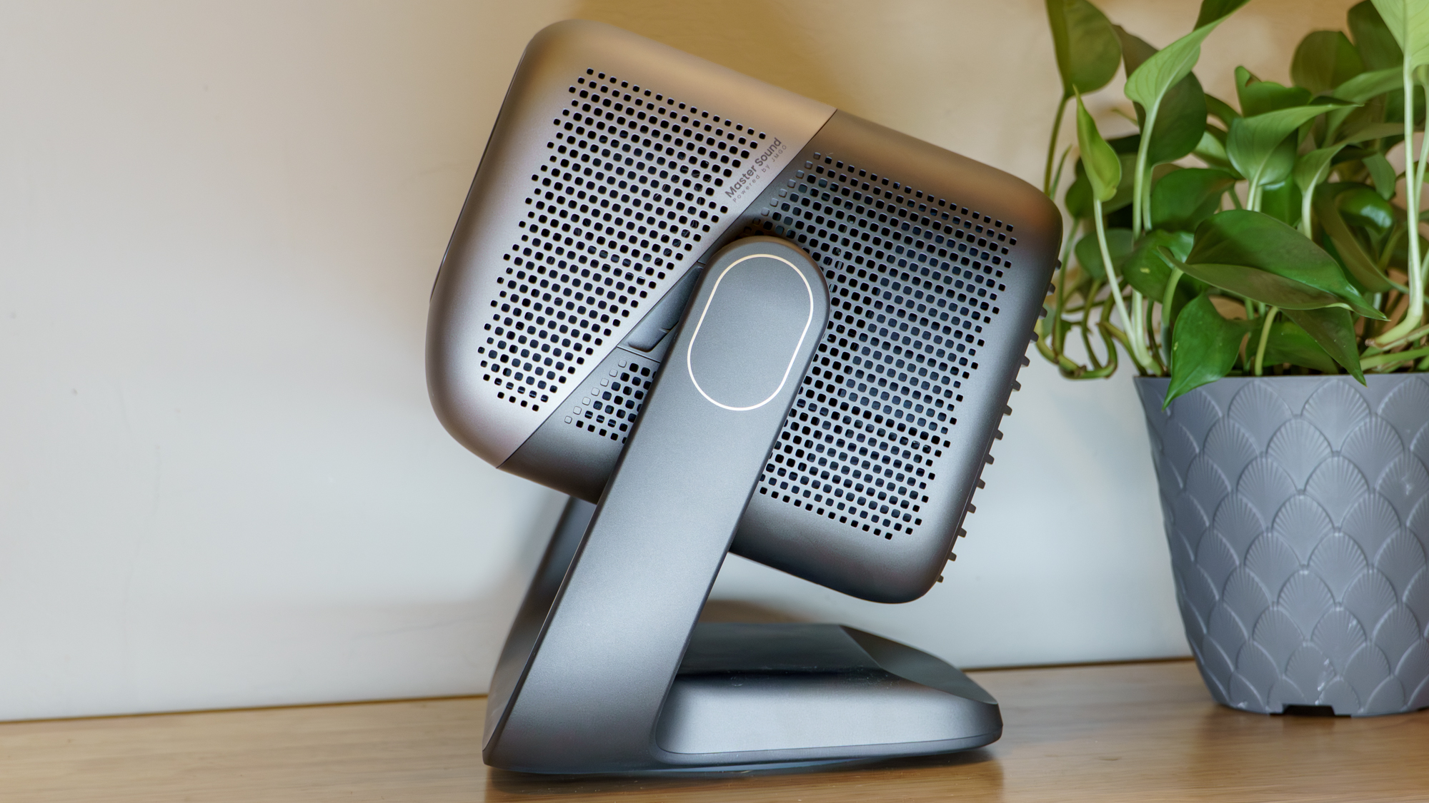 A JMGO N3 Ultimate projector on a desk