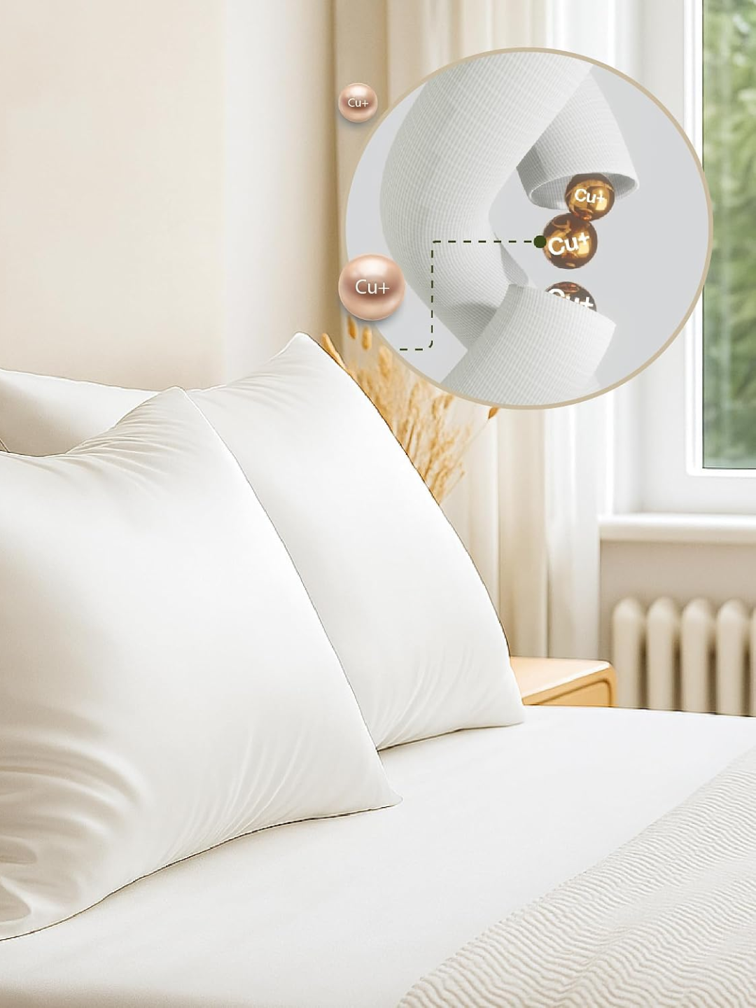 Copper infused silk pillowcase from Brightr