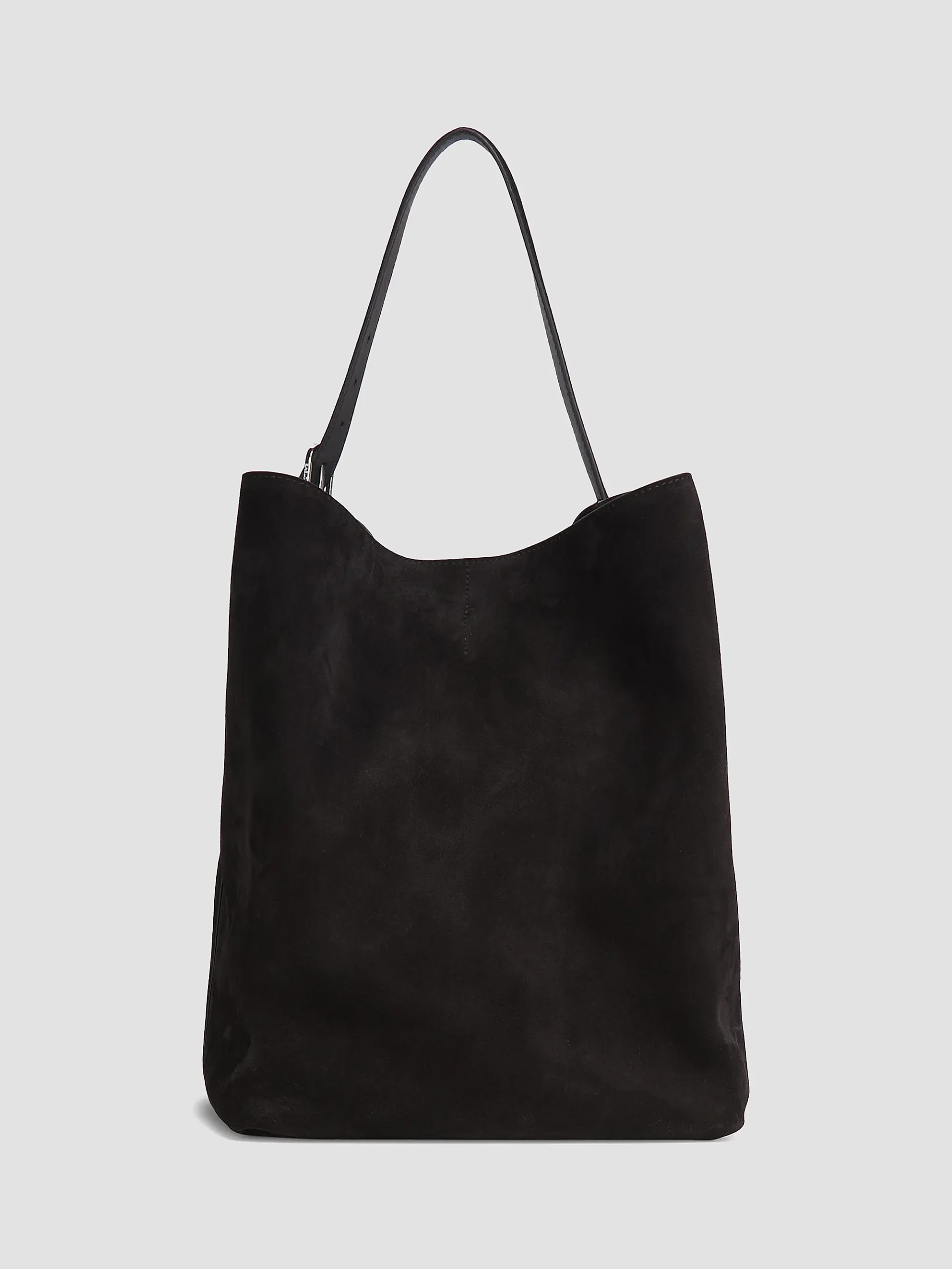 Suede Belted Tote Bag